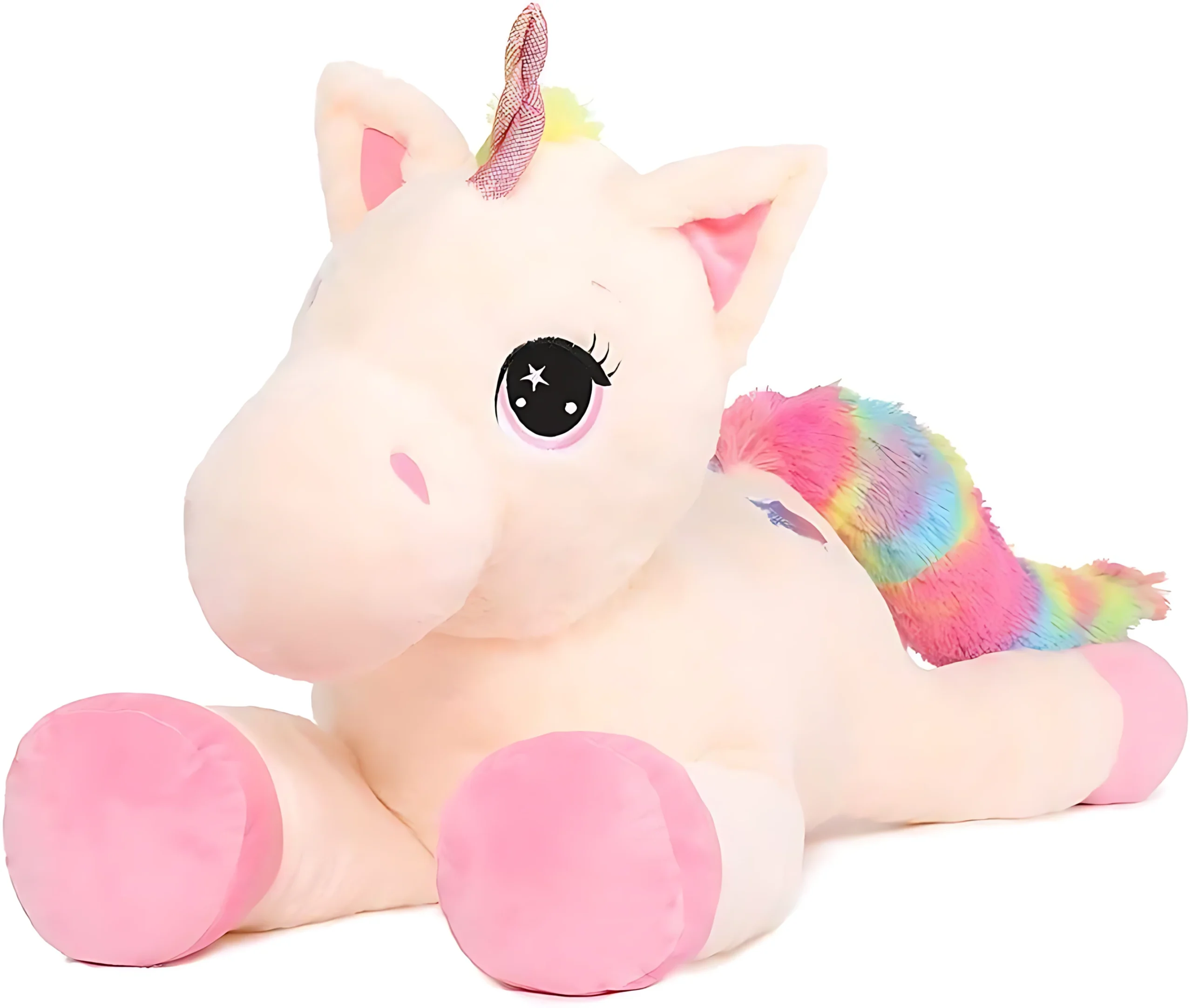 Cotton Giant Beige Lovely Plush Stuffed Unicorn Toy