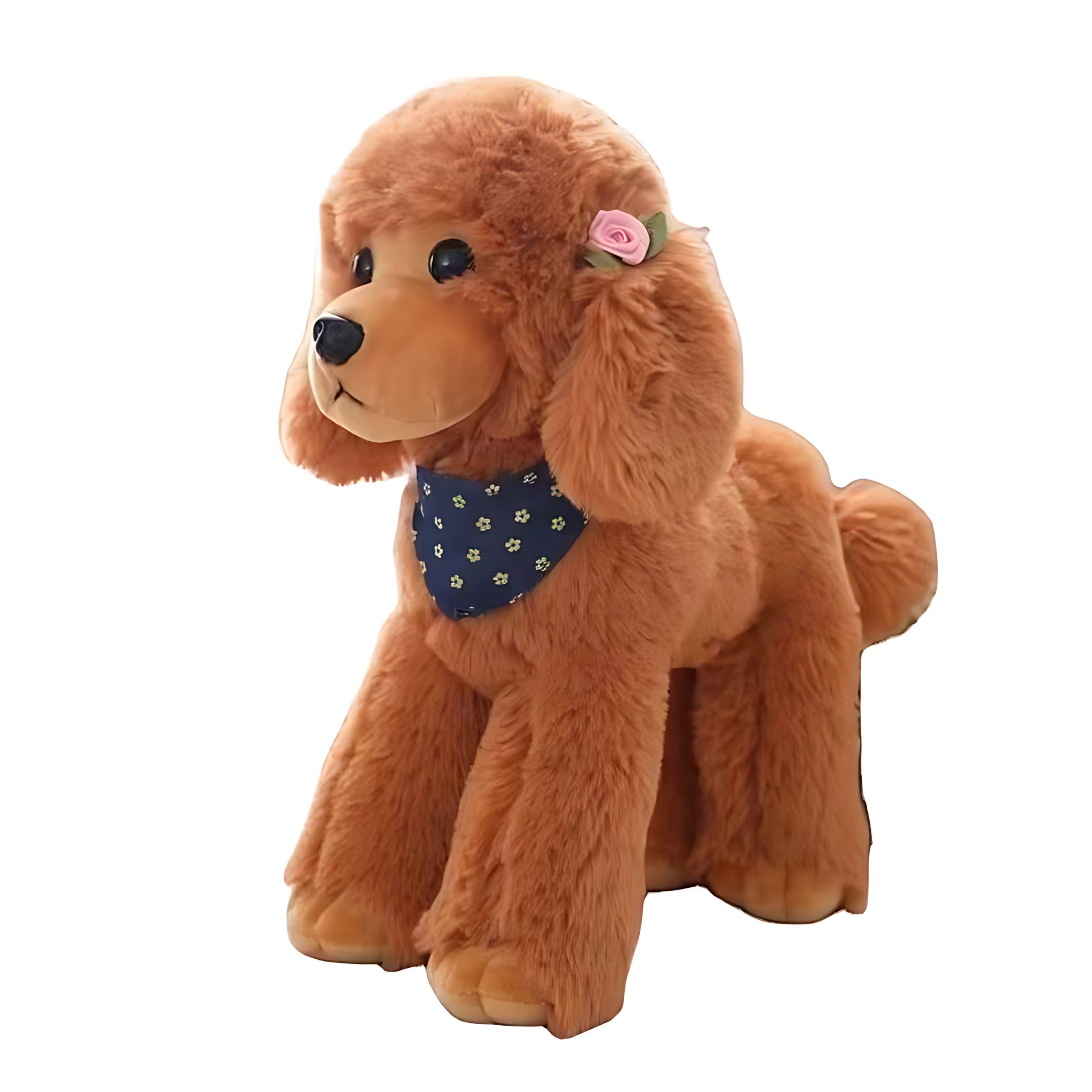 Soft Plush Velveteen Brown Poodle Dog Plush Toys