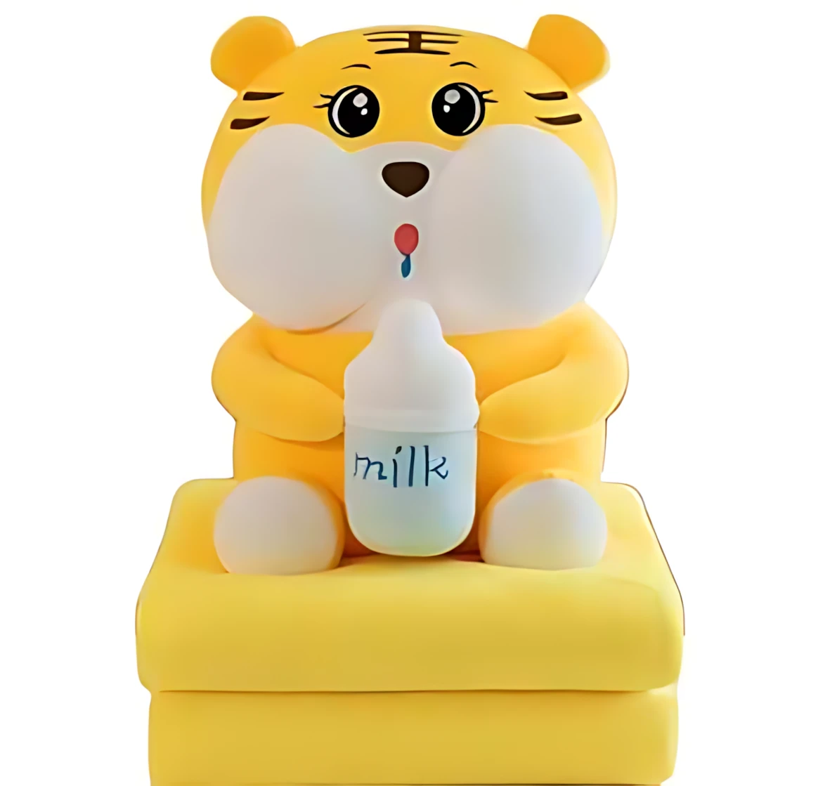 Cute tiger pig baby bottle doll throw pillow