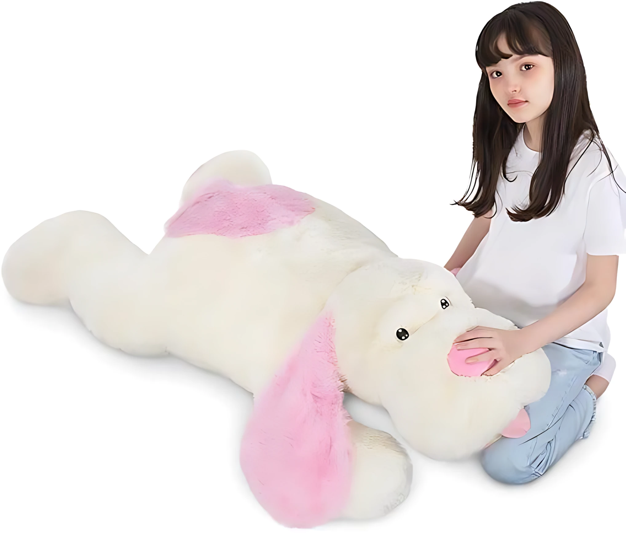 31" Fluffy Giant Dog Plush Pillow