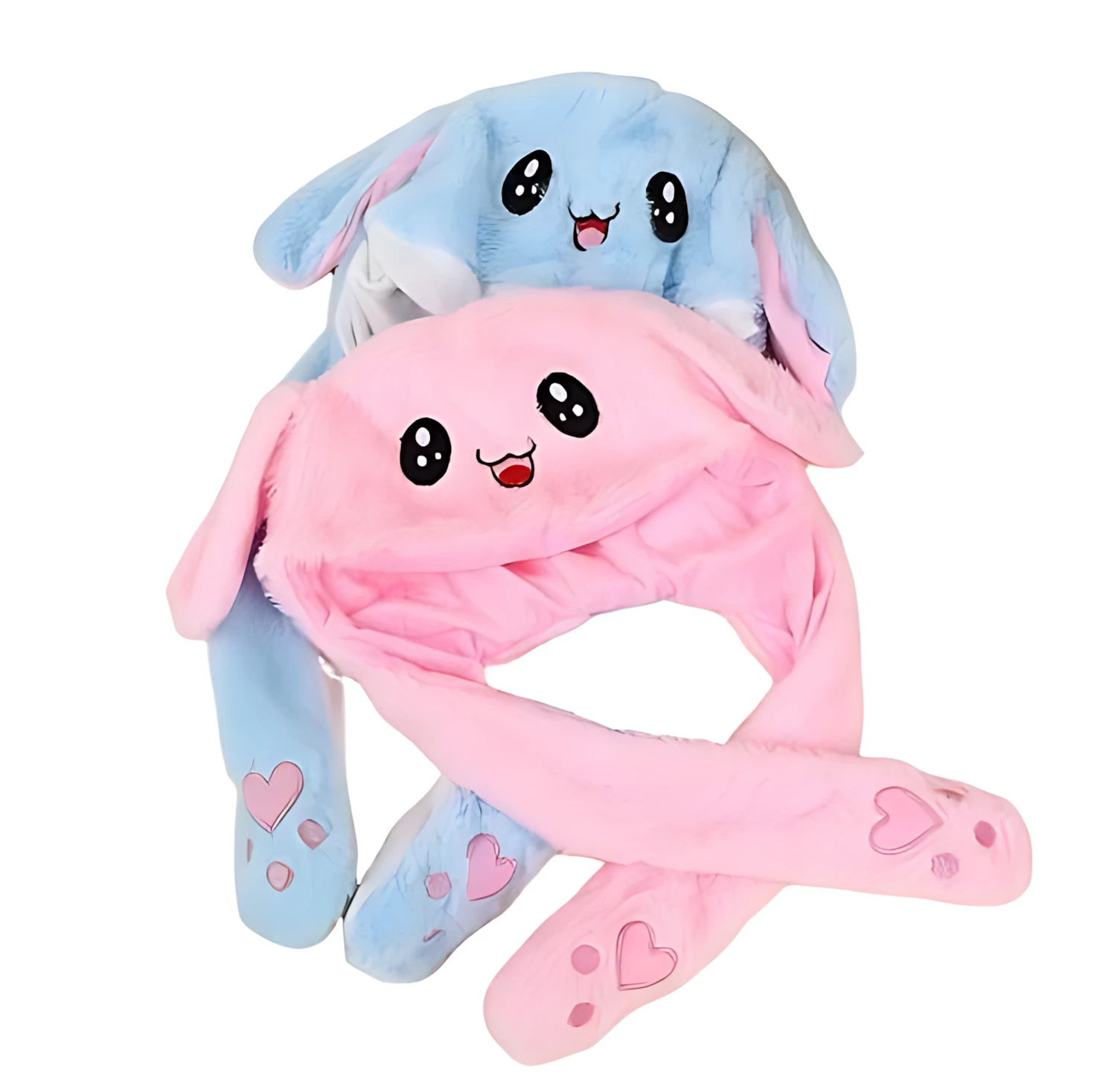 Cute rabbit hat animal ears soft fluffy hat